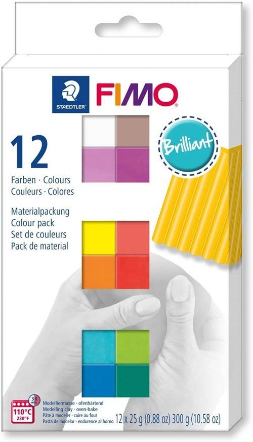 Fimo Soft Brilliant Polimer Kil Set 12*25 gr.