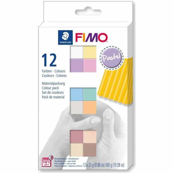 Fimo Soft Pastel Polimer Kil Set 12*25 gr