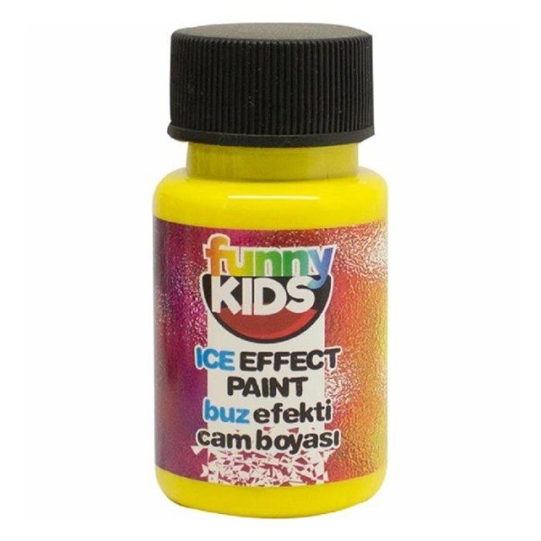 F. Kids Buz Efekti Cam Boyası - Sarı