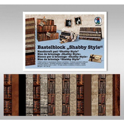 Ursus Bastelblock Desen Blok ''Shabby Style''